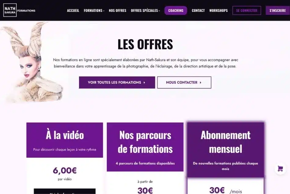 Site de Nath Sakura Formations
