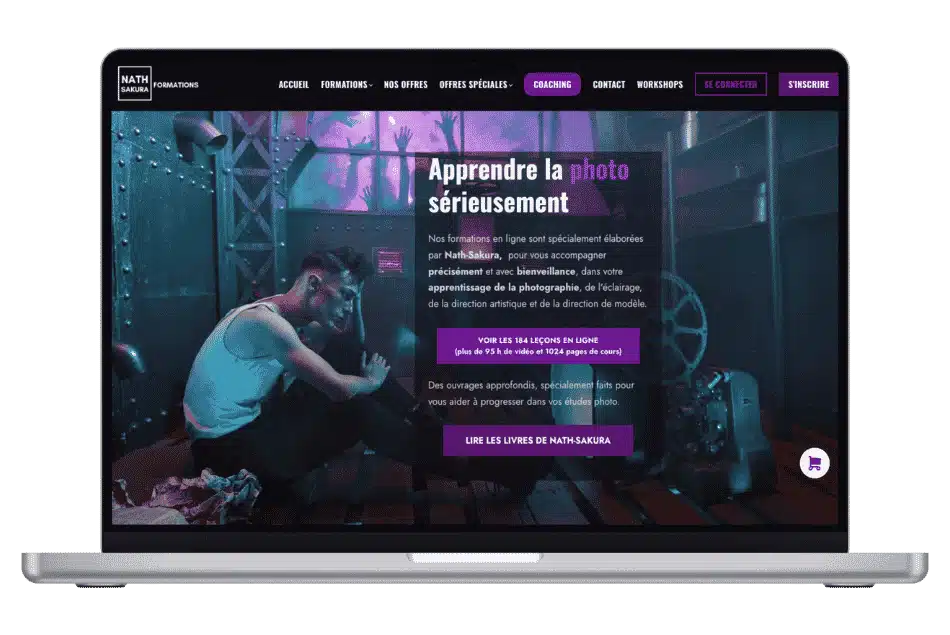 Cas client : création site e-learing pour Nath Sakura