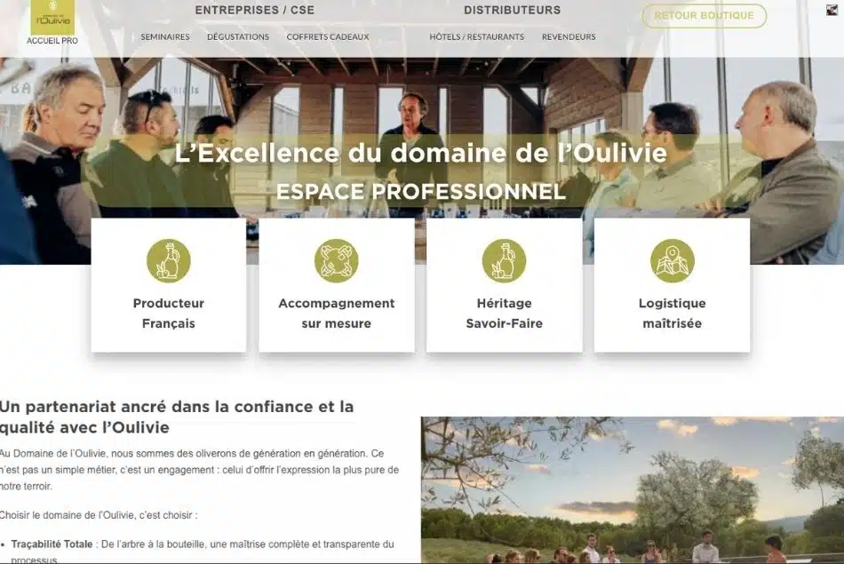 Cas client : gestion digitale externalisée du site du Domaine de l'Oulivie