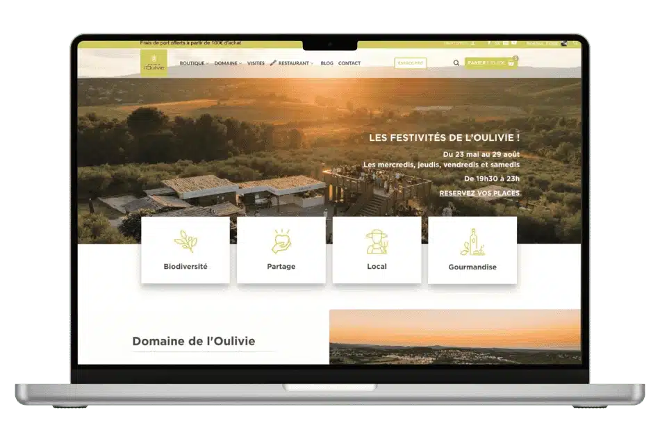 Cas client : gestion digitale externalisée du site du Domaine de l'Oulivie